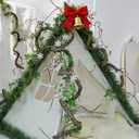 71 Inch Bendable Artificial Tree Vines Twine Branches Moss Greenery Plants Reptile Climbing Garland Twigs for Outdoor Camping Garden Wall Pipes Hanging Halloween Christmas Yules Decoration