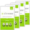 AllerEase 100% Breathable Cotton Pillow Protector for Sleeping - 4 Pack,White
