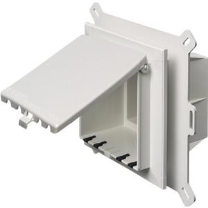 Arlington DBLVS2W-1 Weatherproof Outdoor Keypad and Alarm Enclosure for New Vinyl Siding, White, 1-Pack