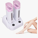 Double Depilatory Heater, Wax Warmer Machine, Portable Wax Warmer Machine for Leg Armpit with Heater Base