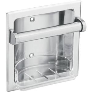 Moen 2565CH Donner Commercial Soap Holder with Grab Bar, Recessed Mount, Chrome