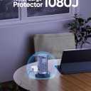 Power Strip Tower, kakyanill Surge Protector Tower 10 AC Outlets 8 USB (4 USB C), 6 Ft Retractable Extension Cord, Charging Station for Office Dorm Room, Black