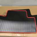 Fit 2006-2011 Honda Civic Coupe & Sedan Floor Mat Black w/Red Edge
