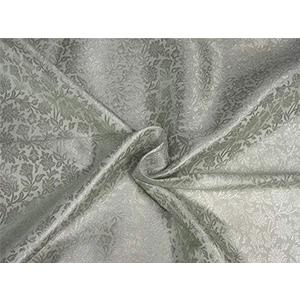 Brocade Fabric White x Silver Color 44" Wide BRO649[2]