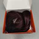 Hair Toppers for Women, 20 Inch Hand Tied Breathable Toppers Hair pieces for Women with Thinning Crown Middle Part Bangs Mix Human Hair Clip in Curly Lightweight Wiglets (Auburn Brown,Side Bangs)