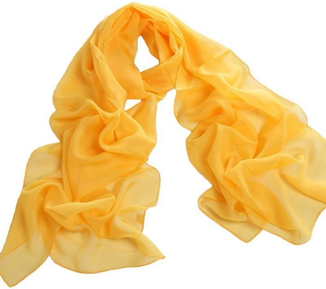 Tapp Collections Fashionable Soft Chiffon Scarf (Solid / Golden Yellow)