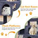 FDW Cat Tree for Indoor Cats 36 Inches Cat Tower Multi-Level Indoor Cat Play Condo House with Scratching Posts, Spacious Perch, Sisal Posts and Dangling Toys (Dark Grey)