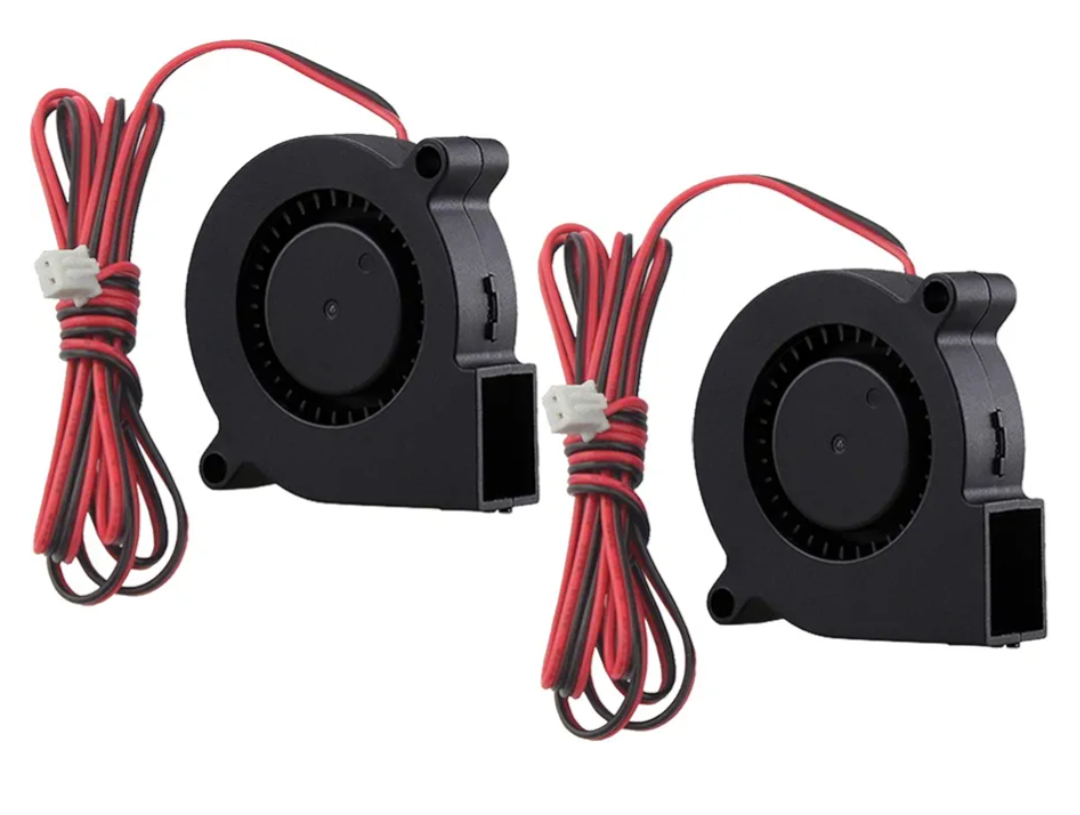 GDSTIME 2-Pack 50mm x 15mm Blower Fan 12V 5015 Dual Ball Bearing DC Brushless Cooling Turbo Fan 2 Pin 39 inch Cable for 3D Printer Accessory