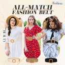Syhood 3 Pieces Straw Woven Elastic Waist Belt for Women Bohemian Dress Braided Belt