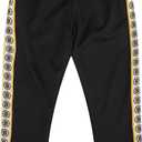FOCO Men's NHL Team Color Stripe Logo Track Suit Pants (Black, L)