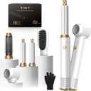 Hair Dryer Brush Set 5 in 1, Hot Air Styler Negative Ion Air Curling Wrap Air Curler, Round Brush Blow Dryer Curling Iron Hair Styling Tools Gift for Dry,Volumize, Straight,Curl,100-120V