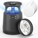 Fly Trap Indoor for House, Light Insect Trap with Detachable Base & 10 Sticky Glue Boards, Kills Fruit Flies, Mosquitoes, Gnats in Kitchen, Bedroom, Office