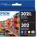 EPSON 302 Claria Premium Ink High Capacity Black & Standard Color Cartridge Combo Pack (T302XL-BCS) Works with Expression Premium XP-6000, XP-6100