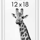 Americanflat 12x18 Poster Frame with Polished Plexiglass - Soho Collection - Gallery Style Deep Molding Picture Frames for Wall Display - White