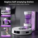 Robot Vacuum and Mop Combo, Robot Vacuum Cleaner with Bagless Self Emptying Station, 18000Pa Suction, LiDAR Navigation, ideal for Pet Hair, Carpet & Hard Floor, Compatible with App/Alexa/Voice Control