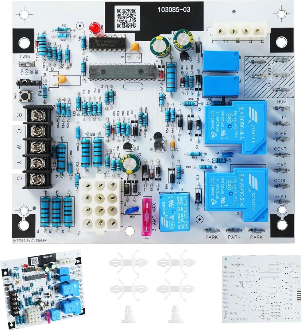 94W83 Furnace Control Board - Direct Replacement for Lennox 103085-02, 103085-01, 103085-03 & 81W11 | Single-Stage Ignition Control Module 1012-977A-I Series
