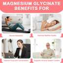 Magnesium Glycinate Gummies 500mg - Sugar Free Chelated Magnesium Potassium Supplement with Vitamin D, B6, CoQ10 for Relaxation, Calm Mood & Sleep Support - 60 Raspberry Magnesium Gummies