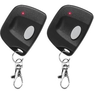 CreaCity 2 for 300 MHz Multicode Linear Garage Door Gate Opener Remote Control with 10 DIP Switch Keychain,Replacement for 3089,3060,3070,308911,MCS308911,MCS306010,MCS307010 Gate Clicker (Black)