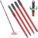 Spin Mop Handle Replacement Compatible with O Cedar Spin Mop and Bucket, 4-Section 29" to 56" Rotatable Mop Replace Handle, Mop Stick for Floor Cleaning (Mop Head & Base not Include)