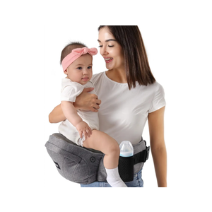Baby Hip Carrier,Baby Carrier with Adjustable Waistband & Breathable Mesh, Ergonomic Carrier with Non-Slip Hip Seat Surface for Newborns & Toddlers (Grey)