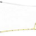 SKLZ Quickster Soccer Goal 12' x 6' - Portable Goal for Backyard & Field - Durable Tension-Tite Frame & Heavy Gauge 2-Ply Net - Adjustable Click-Lock Poles, Metal Stakes - Carrying Case with Handle