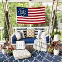 3 Ply 250 Year American Anniversary Flag, 250th Anniversary Flag Double Sided 3 X 5 Ft, 1776-2026 250 Years Birthday Patriotic Decor for Indoor Outdoor (Style 6, 3 x 5 feet)