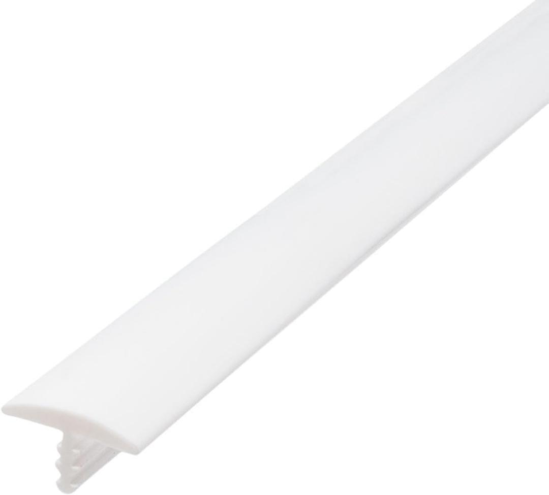 Outwater Plastic T-molding 1/2 Inch White Flexible Polyethylene Center Barb Tee Moulding 25 Foot Coil