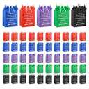 Addblu 100-Piece Christmas Employee Appreciation Gift Bags Bulk - Set Includes 50 Luxury Team Bag (8x5x10 Inches) & 50 Tissue Papers, for Staff, Coworkers, Teacher, Thank You & Valentine‘s Day Gifts (5 Colors, 50 Pcs)
