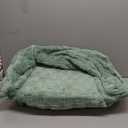 Kids Sofa, Toddler Chair, 2-in-1 Flannel Kids Fold Out Couch, Toddler Convertible Sofa to Lounger, Flip Open Toddler Couch for Kids (White) (Small, Green)