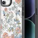 Compatible for iPhone 11 Case Cute Aesthetic - Durable Fashion Funny Phone Case - Girly Lovely Flower Pattern Print Cover Design for Woman Girl 6.1 inches Black
