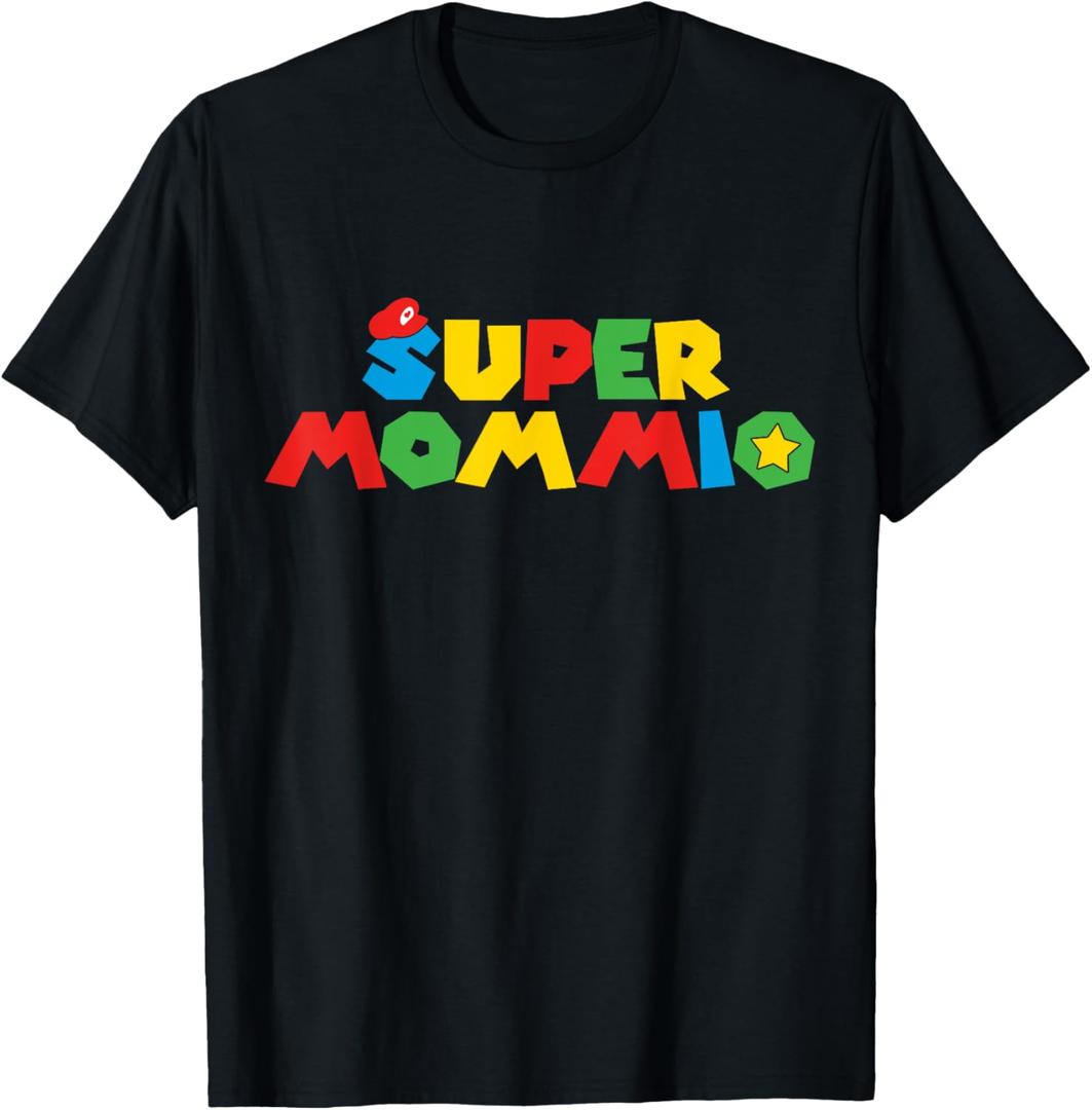 Super Gamer Mom Unleashed Celebrating Motherly Powers T-Shirt (Small, Black)