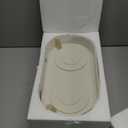 Raised Cat Food and Water Bowl Set - Elevated Ceramic Dishes With Non-Slip Stand and Splash Guard for Small Dogs - 2 x 480 ML (16.2 OZ) (White)