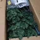 Yaheetech 7.5ft Pre-Lit Christmas Fir Tree with 550 Warm LED Lights & 1278 PVC Tips,Hinged Holiday Decorative Tree with Foldable Stand & Protective Foot Caps,Green