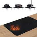 SUITMAT Heat Resistant Grill Mat for Countertop, Fireproof & Waterproof Mat for Outdoor Tabletop Grill, Outdoor Deck Protector, 24 x 31 in (0.8 mm) 4 Pcs
