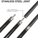 HomeSeason Carbon Fiber Pool Cue 58" with Leather Bag Extender Extension Rod Professional Pool Stick 4-Layer Tip Low Deflection Cue Stick, 3 * 8/8Joint Pin, Ultra-Smooth, Billiard Cue Sticks