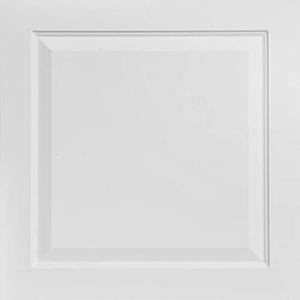 From Plain To Beautiful In Hours 505 Raised Panel PVC 2' x 2' Lay-in Ceiling Tile, Pack of 10, White Matte, 10 Piece