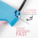 Stitch Gun for Clothes - Handheld Stitch Gun Quick Clothing Fixer - Tagging Gun - Includes 6 Needle, 1000 Black Fasteners & 1000 White Fasteners 