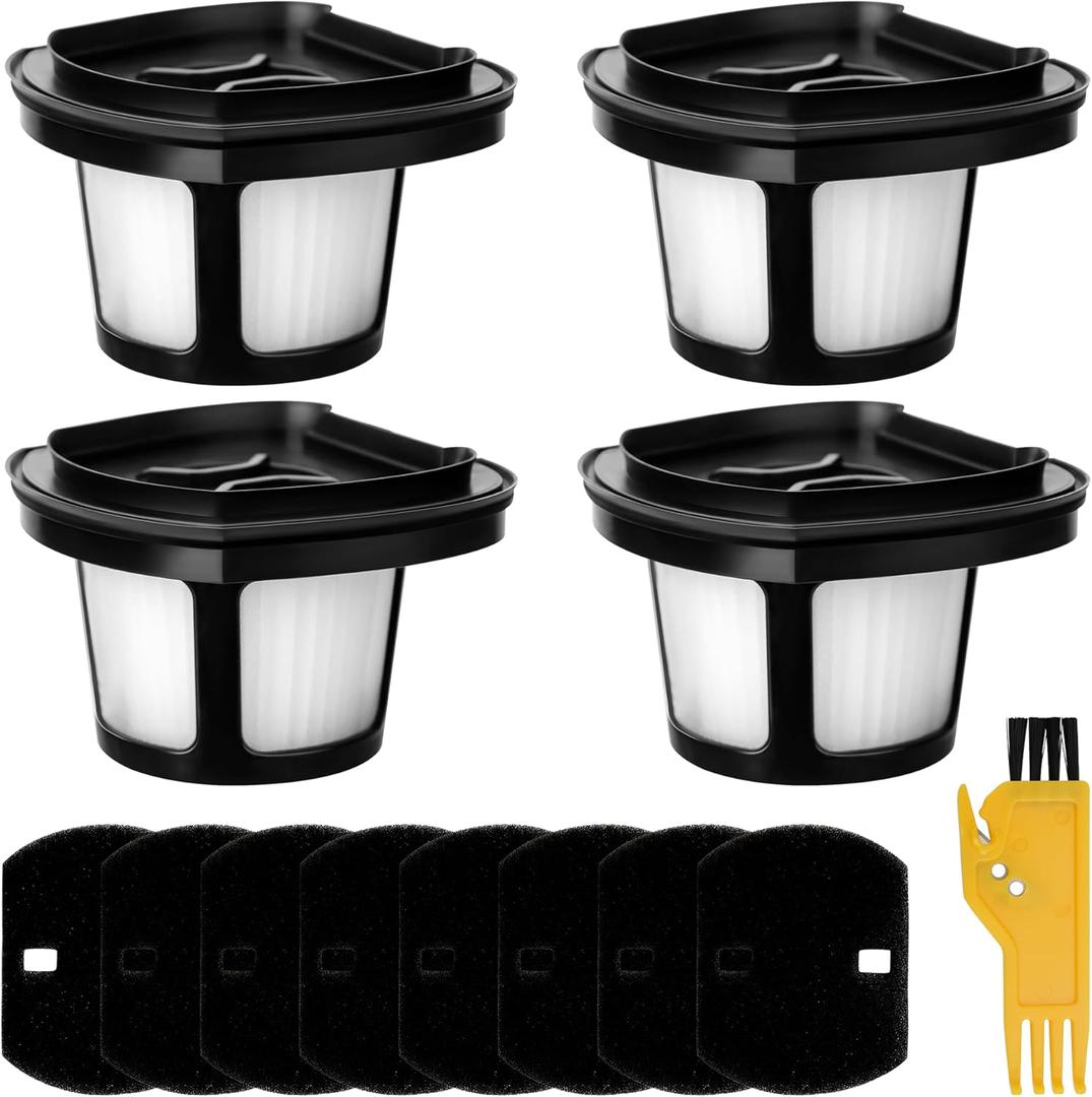 Improvedhand 2390A 2284W Vacuum Filter Replacement for Bi-ssell Pet Hair Eraser Filter Hand Vac 2390, 2389, 2284W Compare to Parts # 1614212 1614203 1614204, 4-Pack