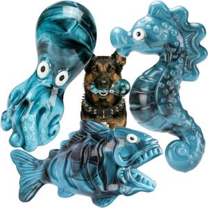 2 x Dog Toys for Aggressive Chewers 3 Pack: Tough Dog Toys for Medium Large Breeds, Bacon Flavored Indestructible Dog Toy, Heavy Duty Nylon Chew Bone Dog Toys to Keep Them Busy 20-90 lbs
