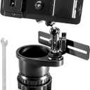 Cup Holder Expander Mount for Satellite Radio CB Mic and Walkie Talkie | Universal 3-in-1 Car Organizer Hanger, 2.6-3.5In Adjustable, No-Drill Installation