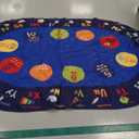 Carpets for Kids KID$Value Plus 72.98 Circletime Early Learning Classroom Rug 6ft x 9ft Oval Blue