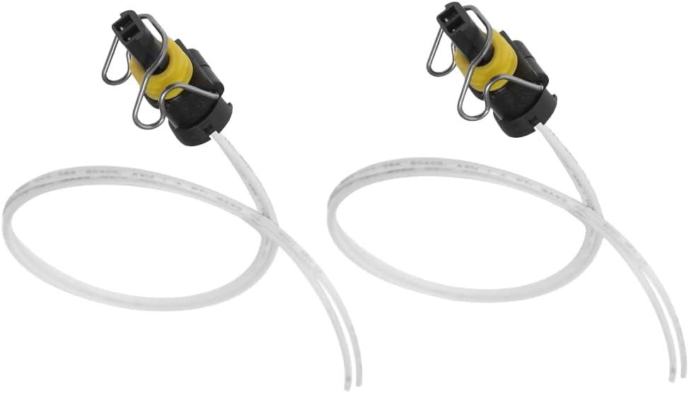 2-PACK 2 Wire Pigtail Connector Plug Pigtail fit For 7.3L 6.0L Ford fit for Powerstroke Chevy GMC Duramax 6.6L Variable Geometry Turbo (VGT) Solenoid Injection Pressure Regulator (IPR) Valve