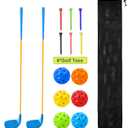HOTWIND 2 Pack Backyard Golf Game Clubs with 5x 3.5 Oversize Heads and 36 Lightweight Carbon Shaft for Adults Play Outdoor Golf Yard Game in Grass Parks Yards with 6 Practice Ball and 1 Store Bag