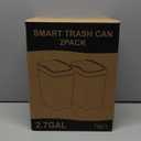 2 Pack 2.7 Gal Bathroom Trash Can with Lid, Automatic Trash Can Small Smart Garbage Can Touchless, Slim Motion Sensor Waterproof Plastic Trash Bins for Bedroom Office Kitchen Toilet (White)