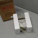 NIKKY HOME Small Gold Table Clock, Silent Non-Ticking Classic Battery Operated Decorative Mantel Desk Shelf Clock for Living Room Decor