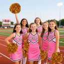 BENLIUDH Cheerleader Pom Poms, Metallic Foil Plastic Pom Poms Cheerleading for Game Sports Squads Dancing Party, Gold 2pcs