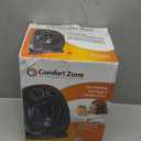 Comfort Zone Oscillating Space Heater with Adjustable Thermostat, Desktop, Fan-Forced, Portable, Overheat Sensor, Tip-Over Switch, Stay-Cool Housing, Ideal for Home, Bedroom, Office, 1,500W, CZ50BK : Home & Kitchen