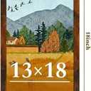 13x18 Picture Frame for Wall Display, 13x18 Brown Picture Frame with Shatter Resistant Plexiglass, Stable and Sturdy 13 x 18 Poster Frame for Wall Display, Handpicked Gift Collection, 1 Pack