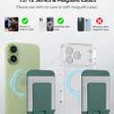 Upgraded for Magsafe Wallet, Strongest Magnetic Wallet, for iPhone Walle t Magsafe with 2 Card Slots, Magnetic Card Holder for iPhone 17/16/15/14/13/12 Series, Slim, Vegan Leather, Fit 7 Cards, Green
