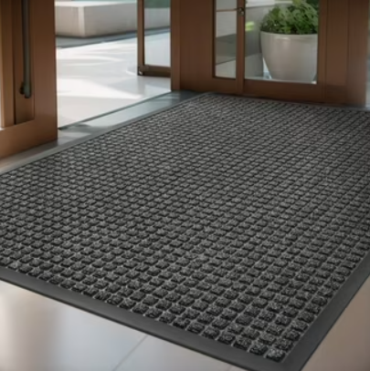 Color&Geometry Front Door Mat Outside Entrance, All-Season Heavy Duty Outdoor Door Mat for Patio Waterproof, Welcome Mat Doormat Outdoor Entrance Non Slip with Rubber Backing, Grey 24''x36''